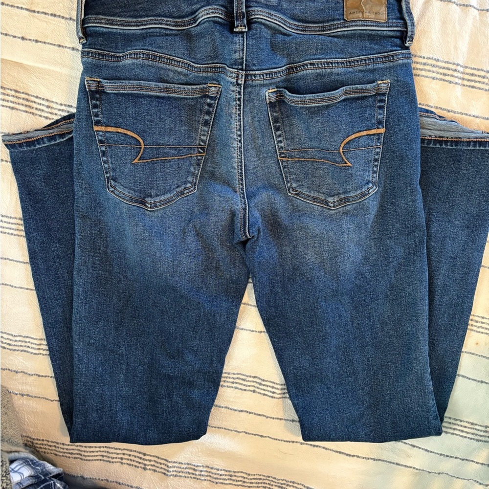 American Eagle Outfitters Dark Blue Boot Cut Jeans - Picture 2 of 7